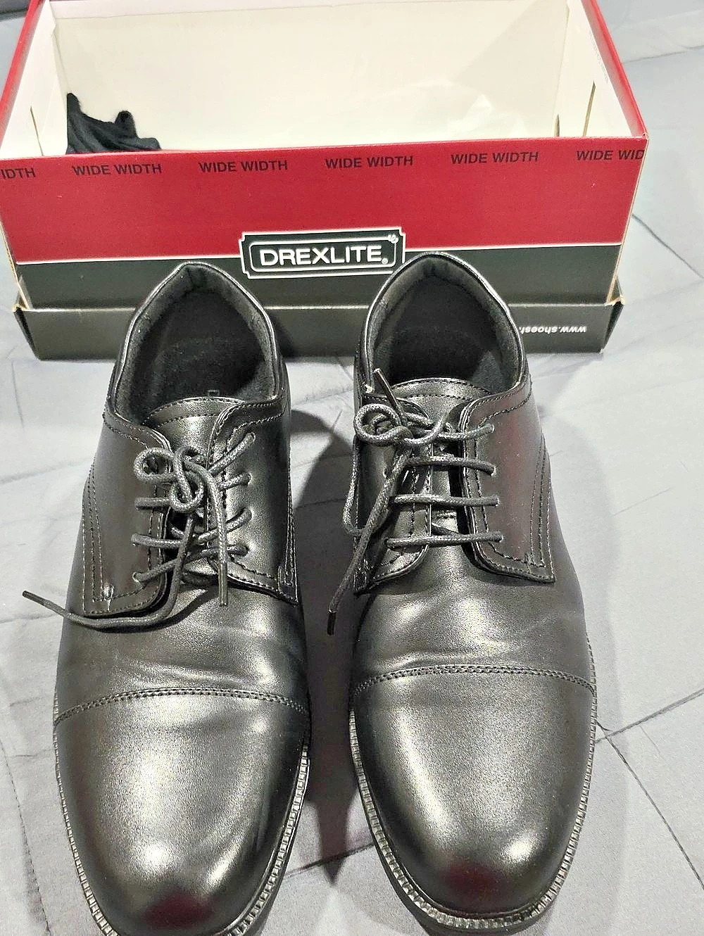 Drexlite Cooper Men's Black Oxfords US 12 EEE